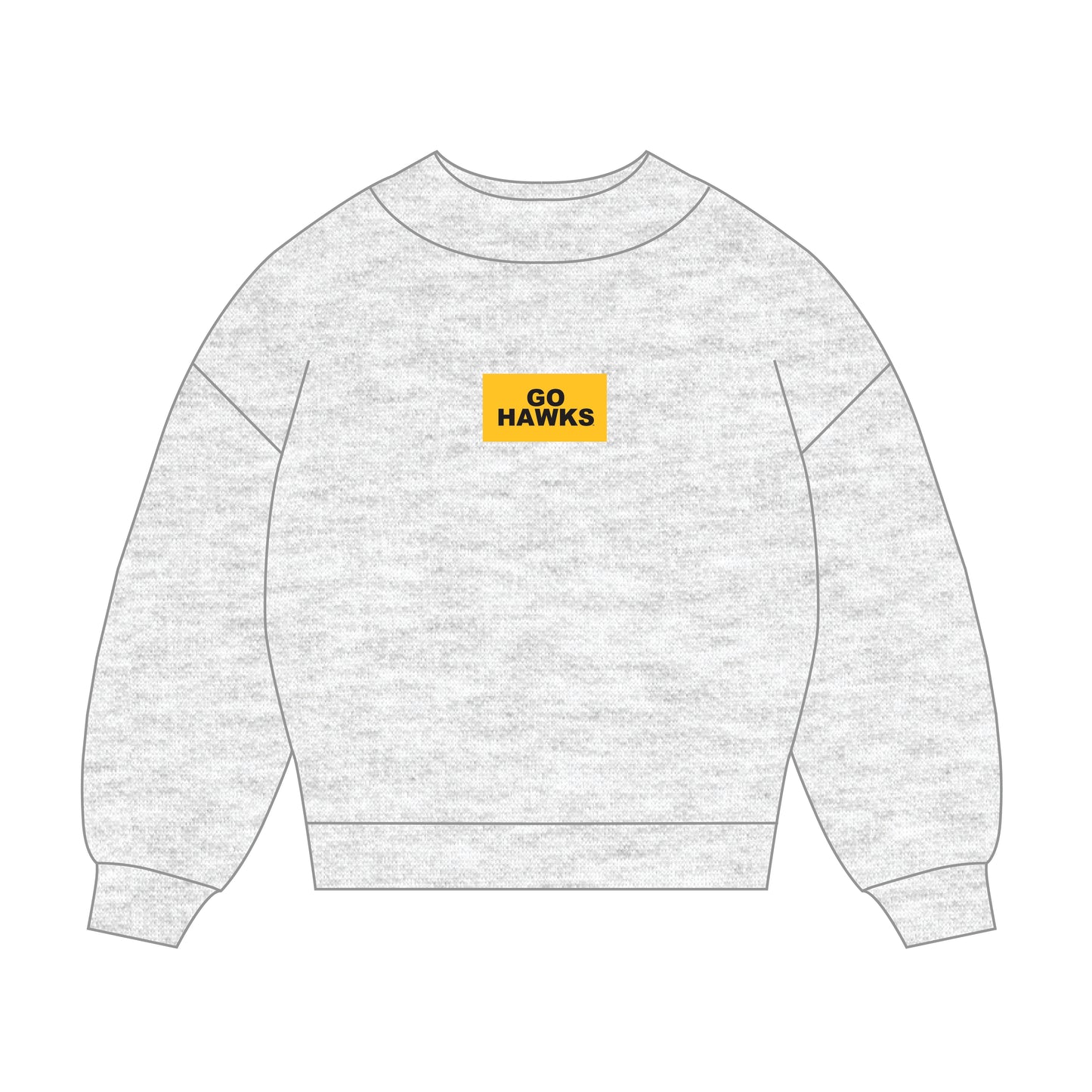 The Mary Mockneck Go Hawks Woven Label | Ash