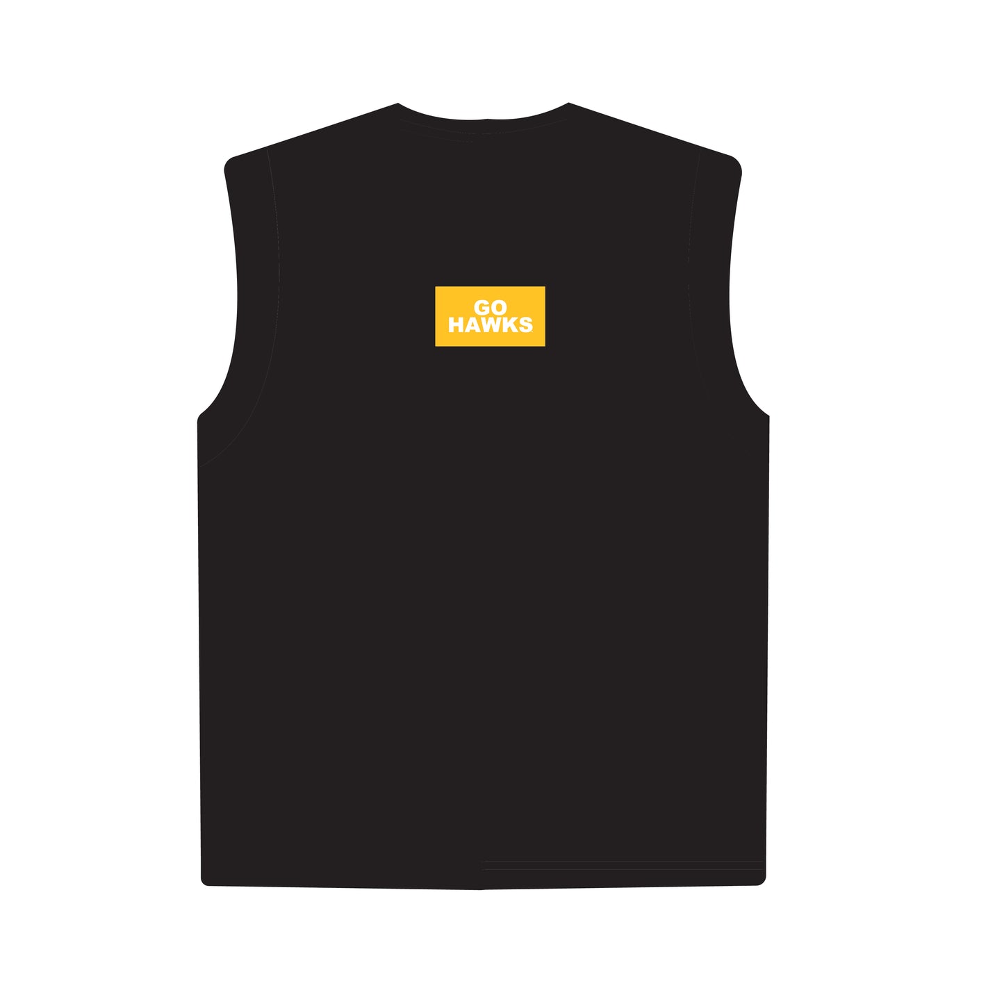 The Anna Active Tank Go Hawks Woven Label | Black