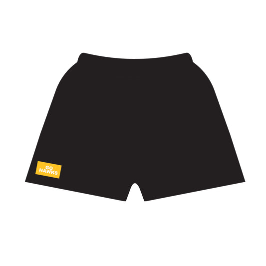 The Becca Shorts Go Hawks Woven Label | Black