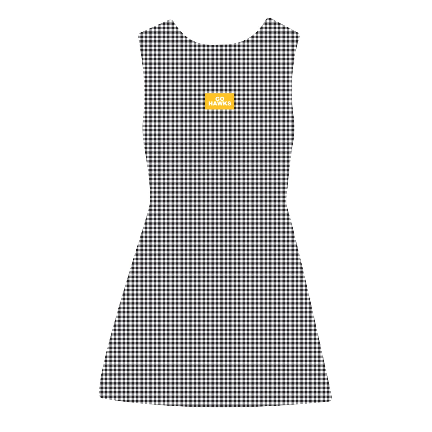 The Grace Gingham Dress Go Hawks Woven Label | Black