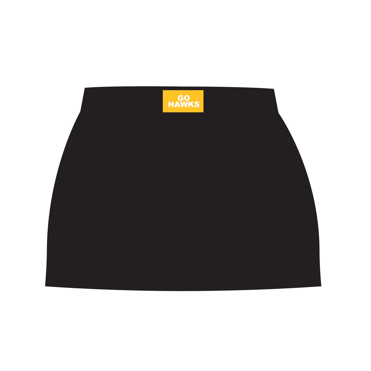The Hayden High Waisted Skort Go Hawks Woven Label | Black