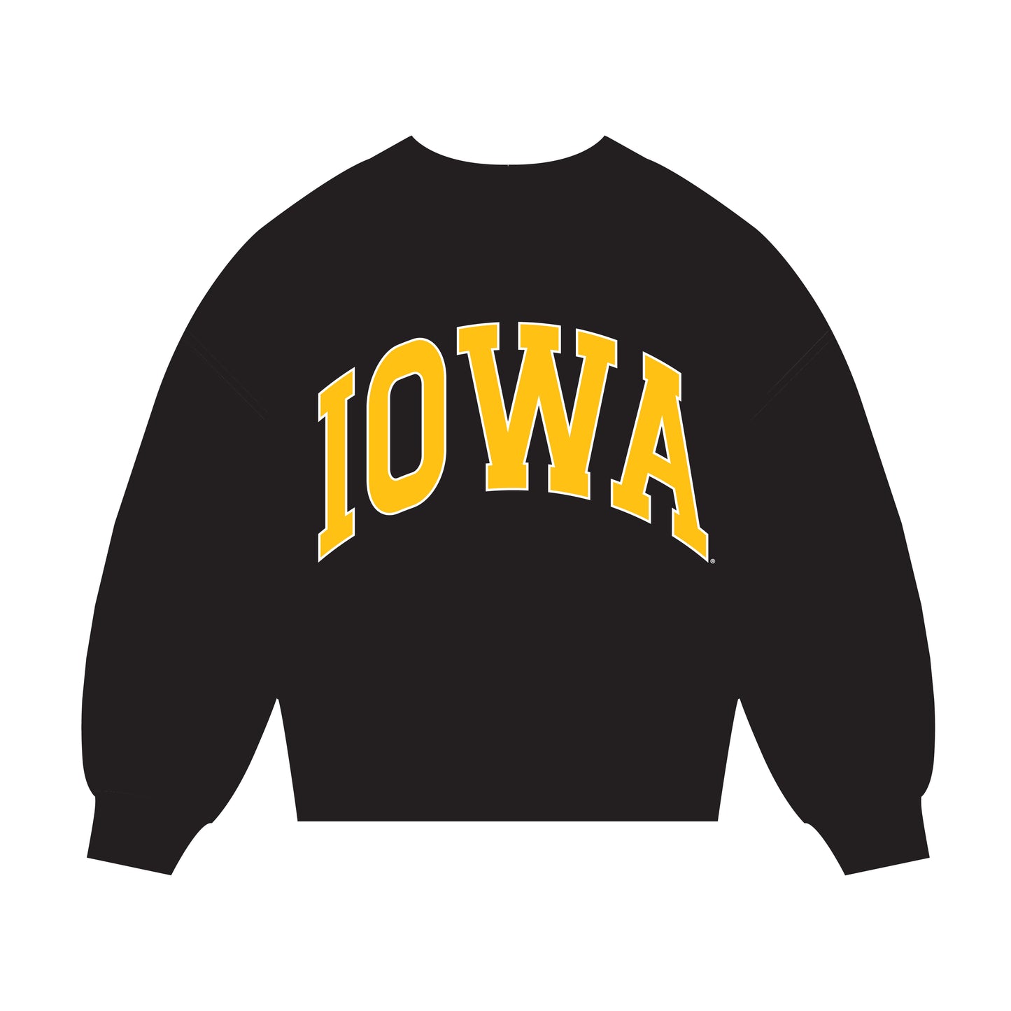 The Madi Classic Mockneck Iowa Applique | Black