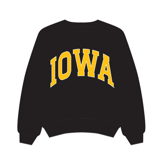 The Olivia Oversized Crewneck Iowa | Youth Black