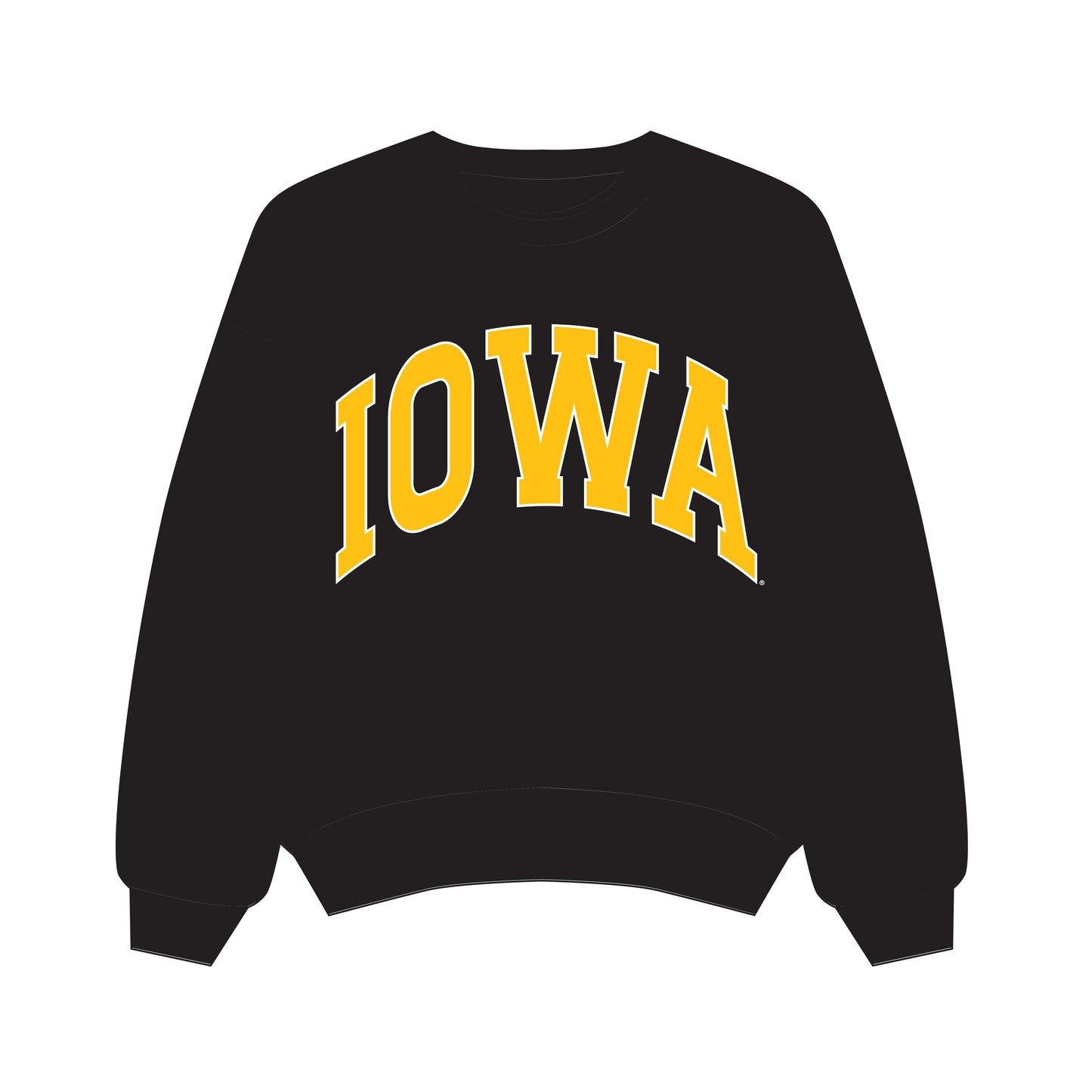 The Olivia Oversized Crewneck Iowa | Black