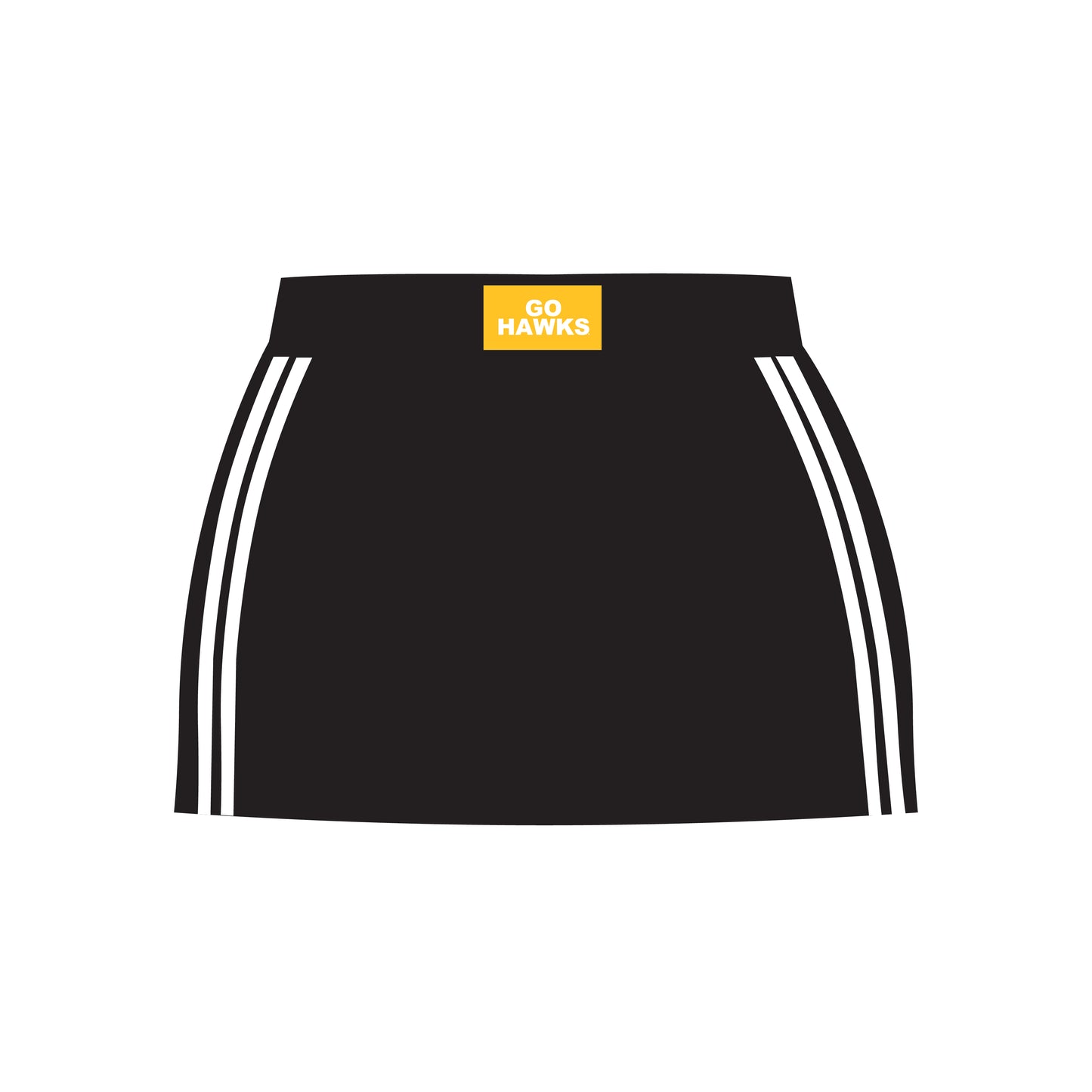 The Savannah Sporty Skort Go Hawks Woven Label | Black