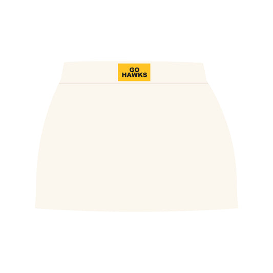 The Hayden High Waisted Skort Go Hawks Woven Label | Bone