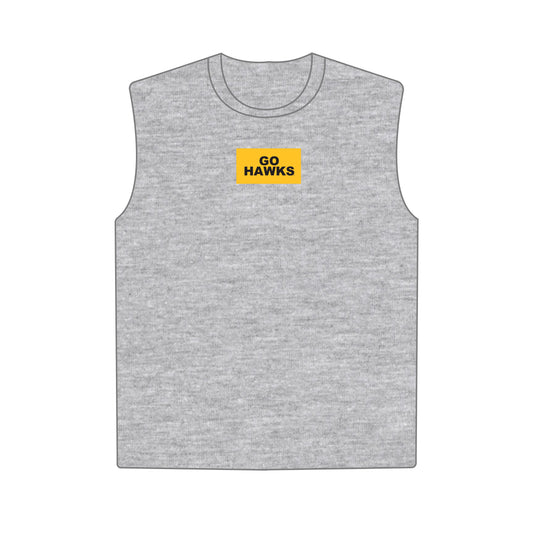 The Anna Active Tank Go Hawks Woven Label | Heather Grey