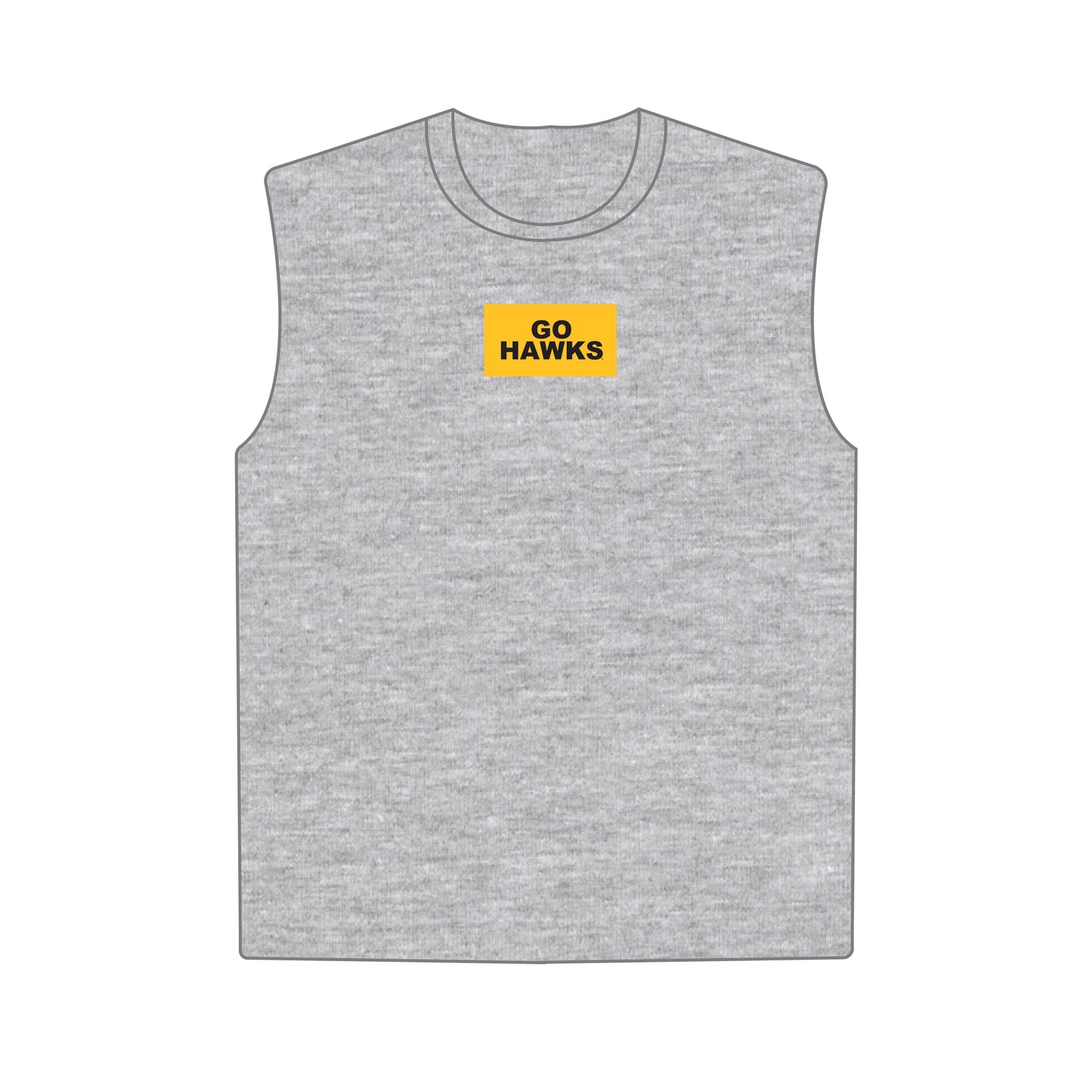 The Anna Active Tank Go Hawks Woven Label | Youth Heather Grey