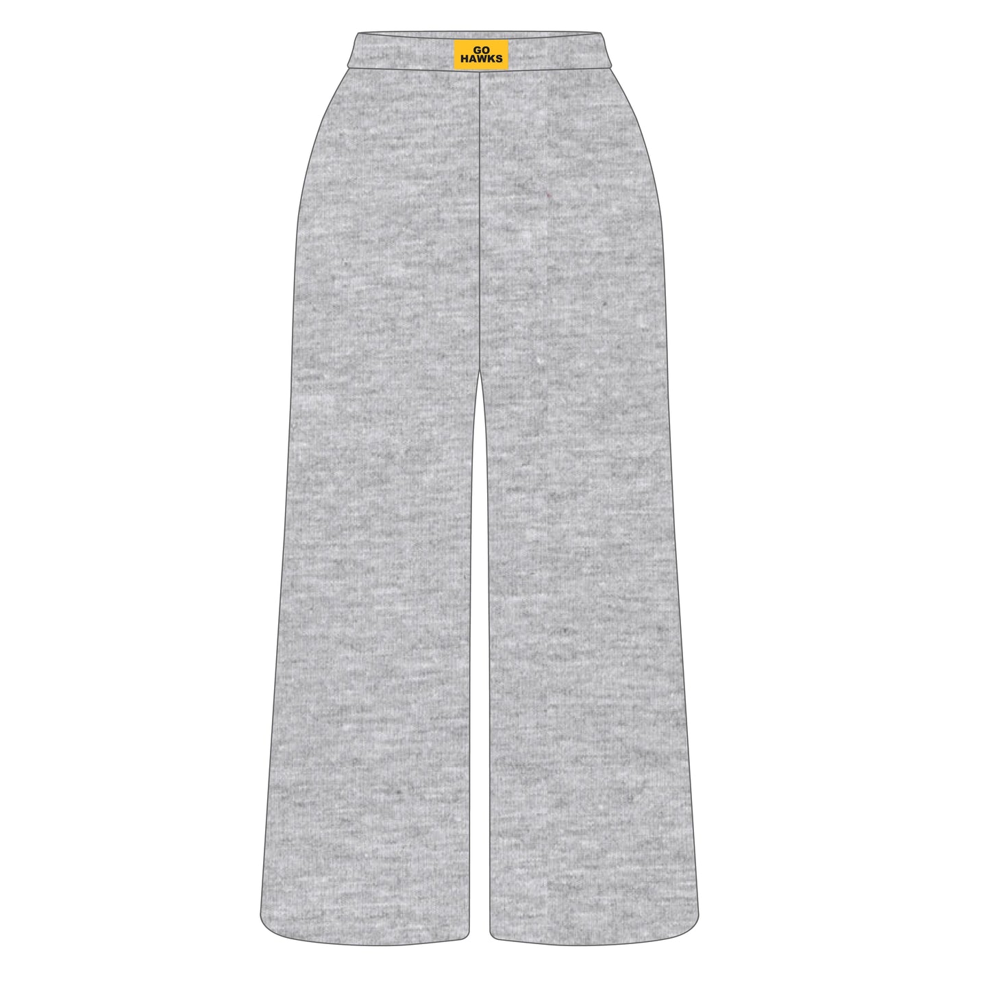The Ava Airy Pants Go Hawks Woven Label | Heather Grey