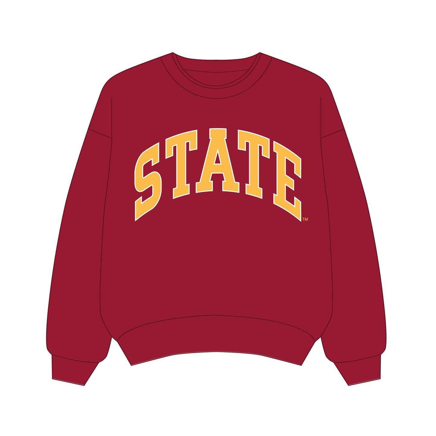 The Olivia Oversized Crewneck Iowa State | Youth Crimson