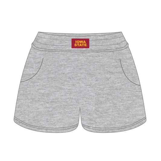 The Ava Airy Shorts Iowa State Woven Label | Heather Grey