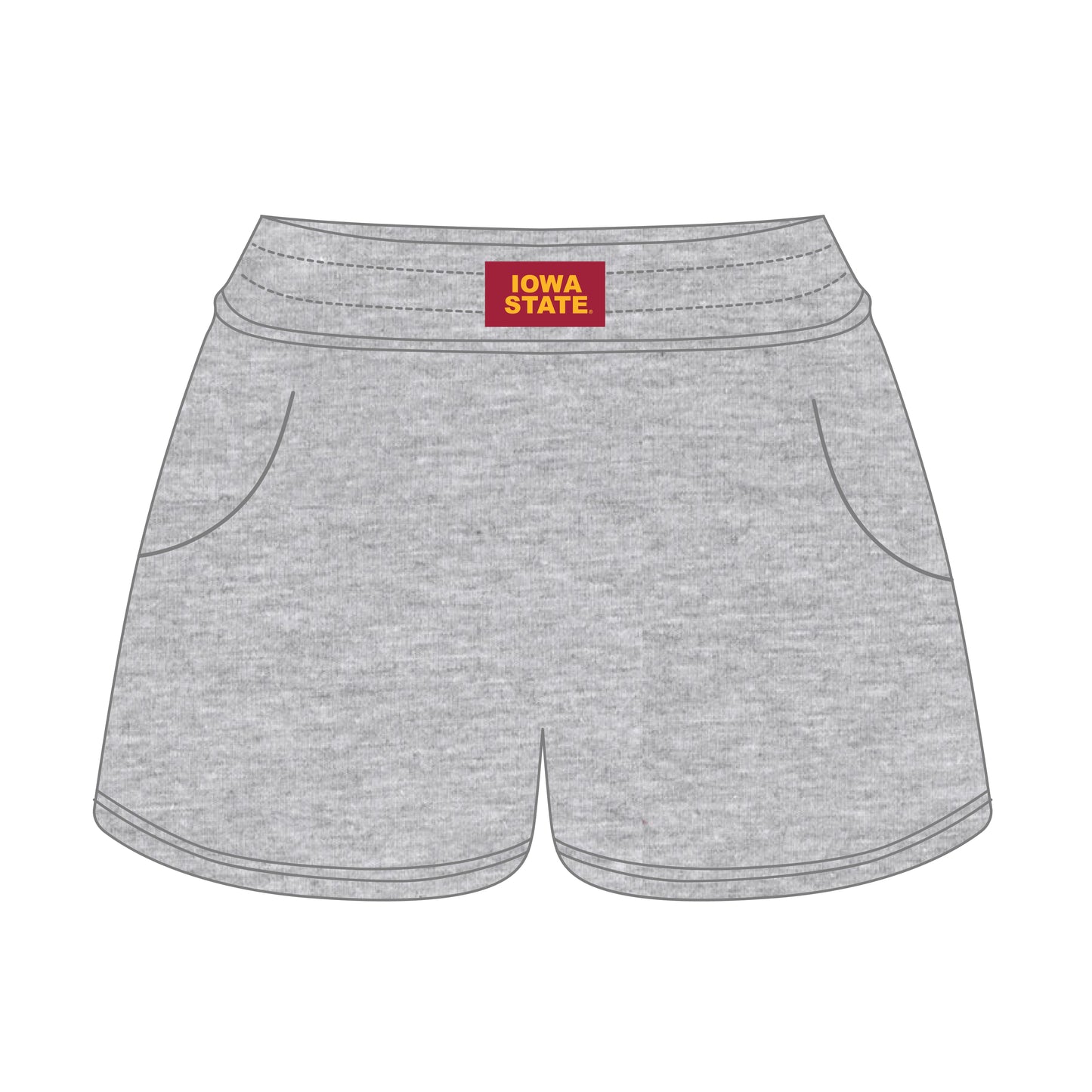 The Ava Airy Shorts Iowa State Woven Label | Youth Heather Grey