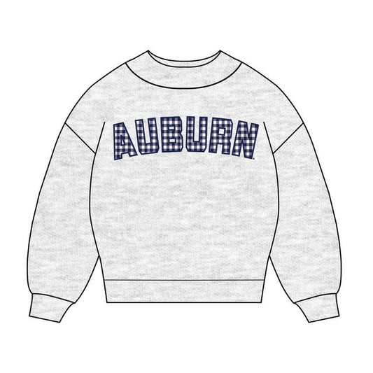 The Mallory Gingham Mockneck Auburn | Ash