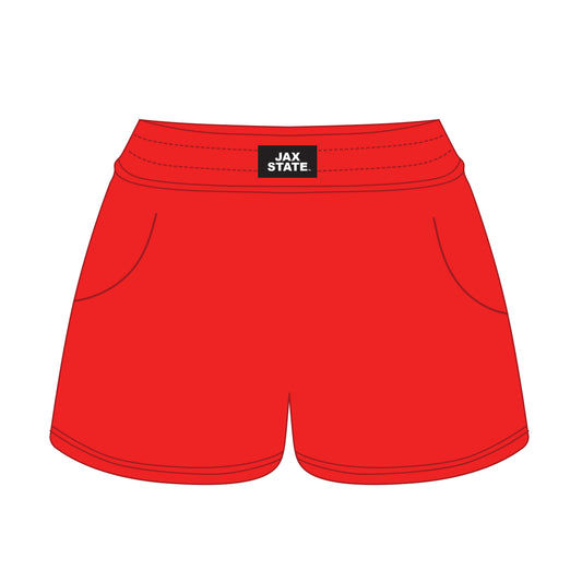 The Ava Airy Shorts Jax State Woven Label | Bright Red