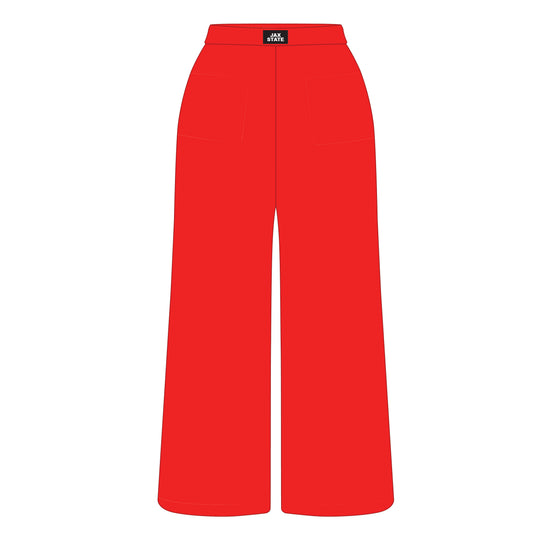 The Ava Airy Pants Jax State Woven Label | Bright Red
