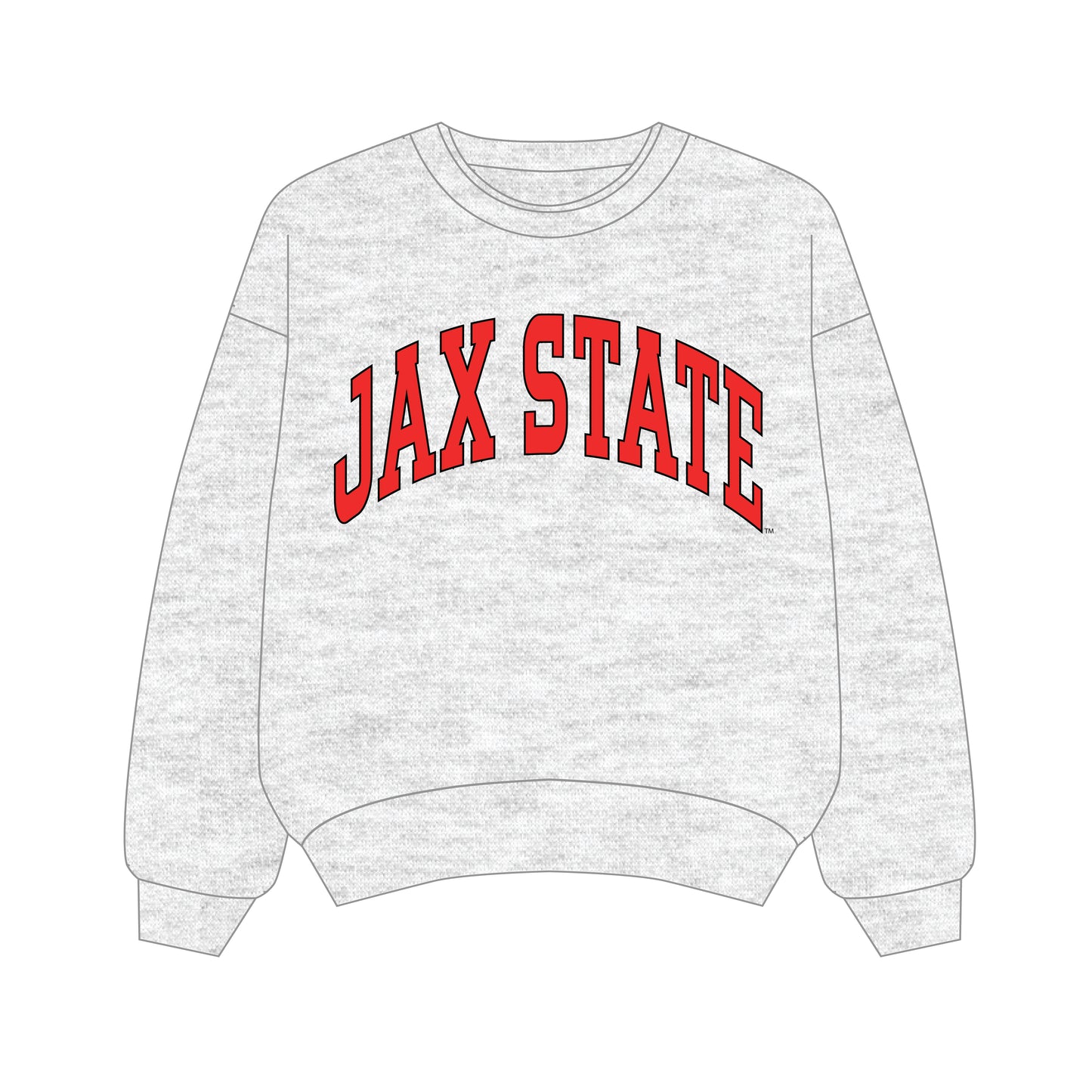 The Olivia Oversized Crewneck Jax State | Ash
