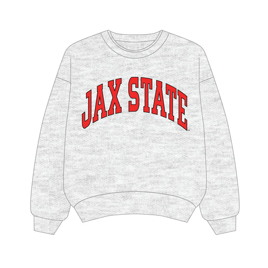 The Olivia Oversized Crewneck Jax State | Ash