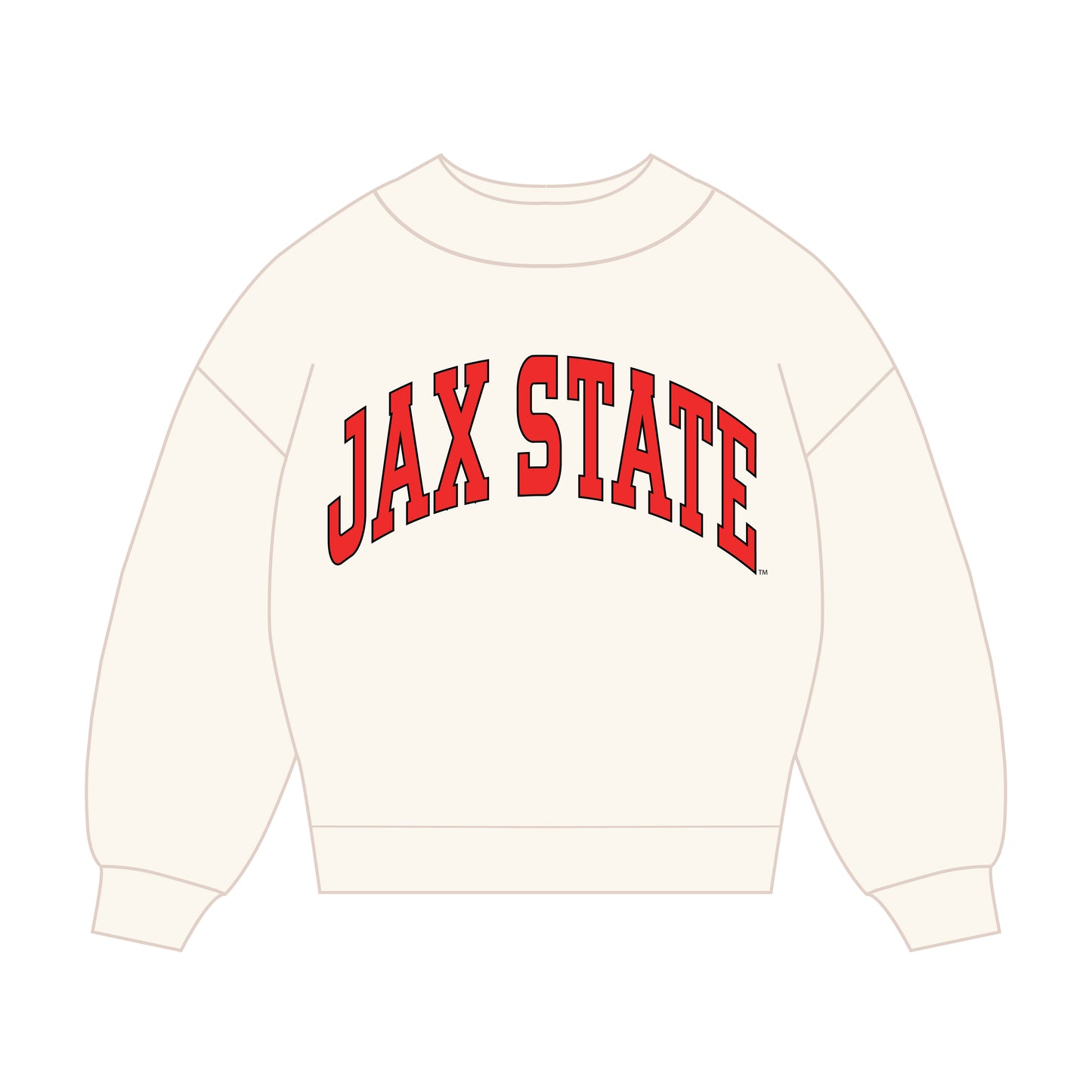 The Madi Classic Mockneck Jax State Applique | Bone