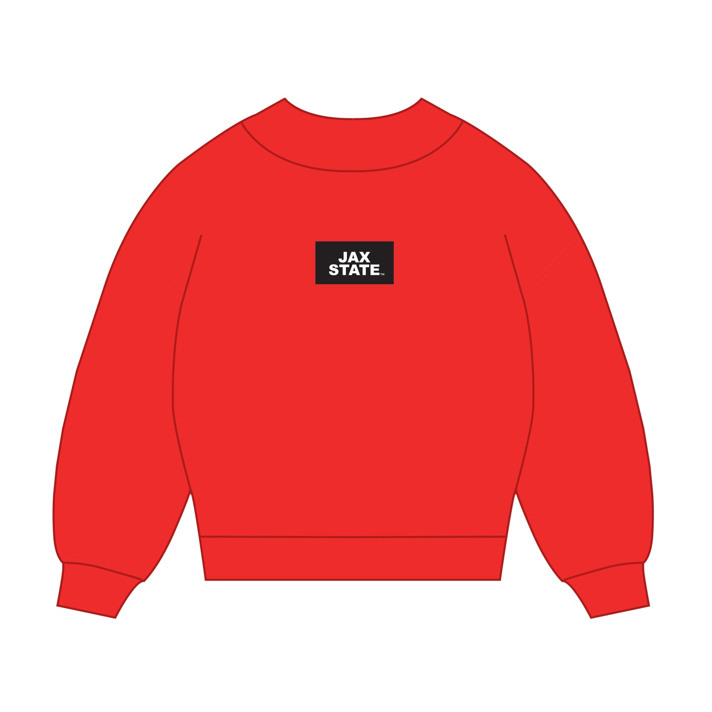 The Mary Mockneck Jax State Woven Label | Bright Red
