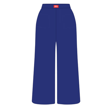 The Ava Airy Pants Rock Chalk Woven Label | Royal