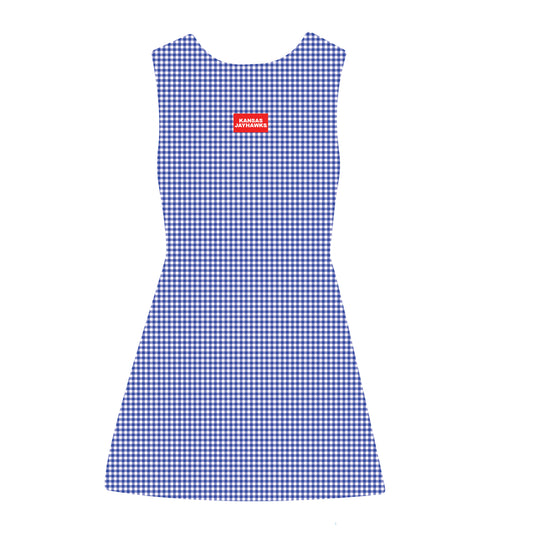 The Grace Gingham Dress Rock Chalk Woven Label | Royal