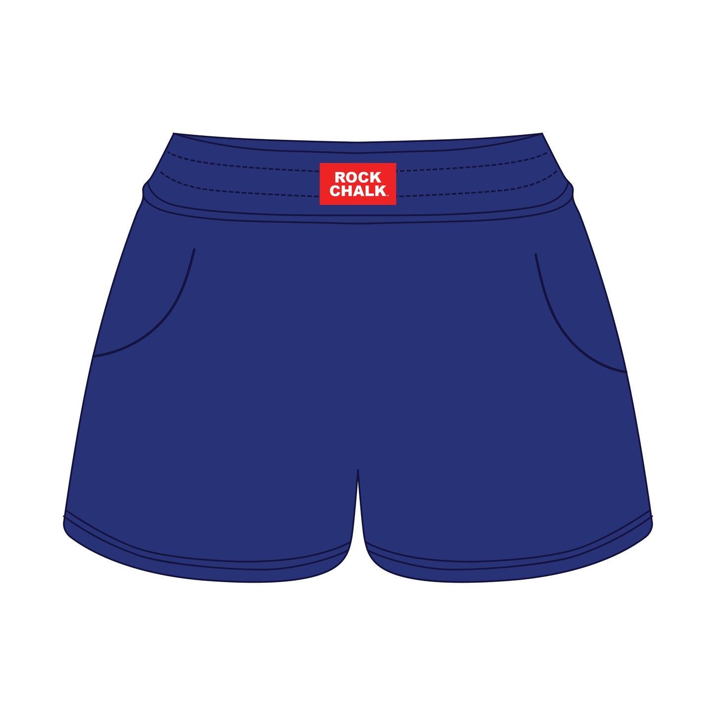 The Ava Airy Shorts Rock Chalk Woven Label | Youth Royal