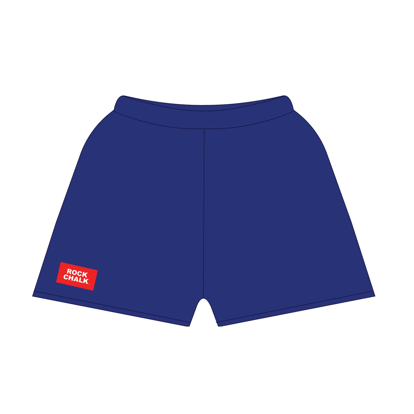 The Becca Shorts Rock Chalk Woven Label | Royal