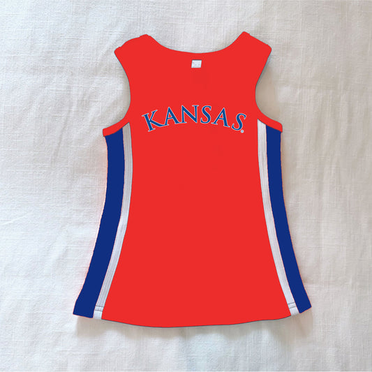 The Power Stripe Cheer Dress Kansas | Youth Bright Red