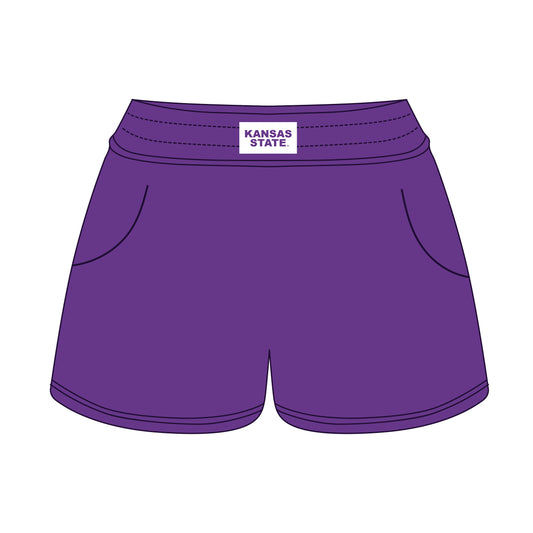The Ava Airy Shorts Kansas State Woven Label | Youth Purple