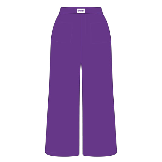 The Ava Airy Pants Kansas State Woven Label | Purple