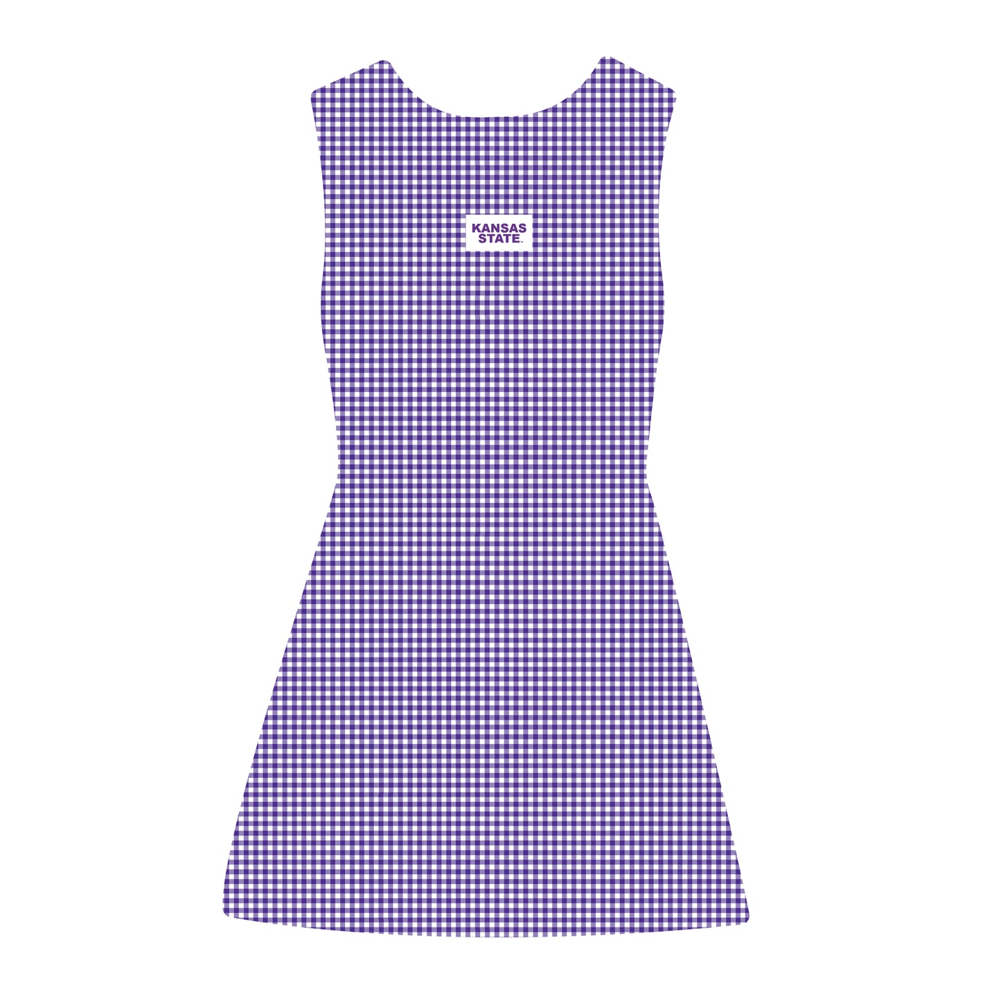 The Grace Gingham Dress Kansas State Woven Label | Purple