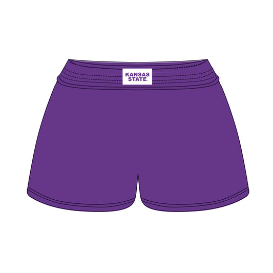 The Liz Nylon Shorts Kansas State Woven Label | Purple