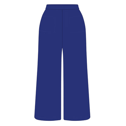 The Ava Airy Pants Rock Chalk Woven Label | Youth Royal