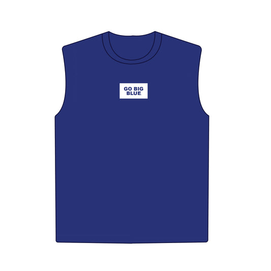 The Anna Active Tank Go Big Blue Woven Label | Royal Blue