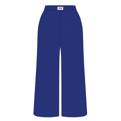 The Ava Airy Pants Go Big Blue Woven Label | Royal