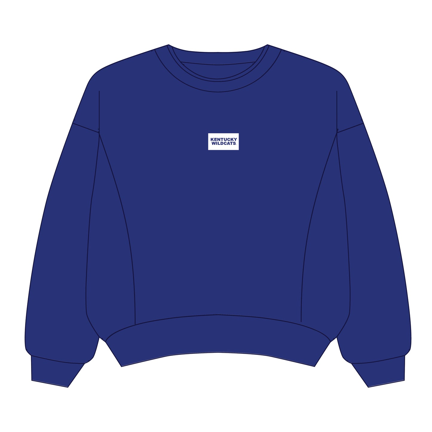 The Molly Corded Crew Kentucky Wildcats Woven Label | Royal Blue