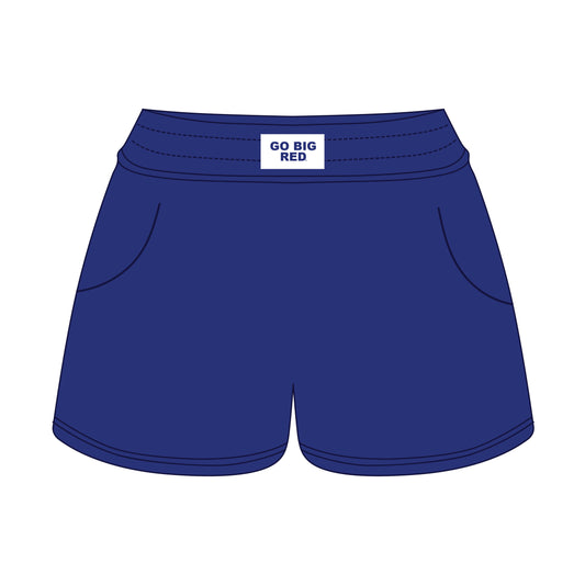 The Ava Airy Shorts Kentucky Go Big Blue Woven Label | Youth Royal