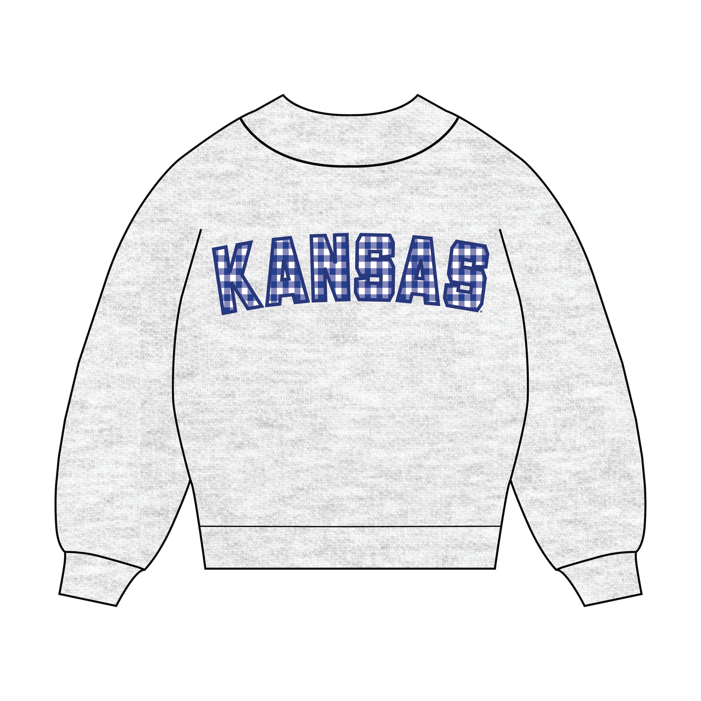 The Mallory Gingham Mockneck Kansas | Ash