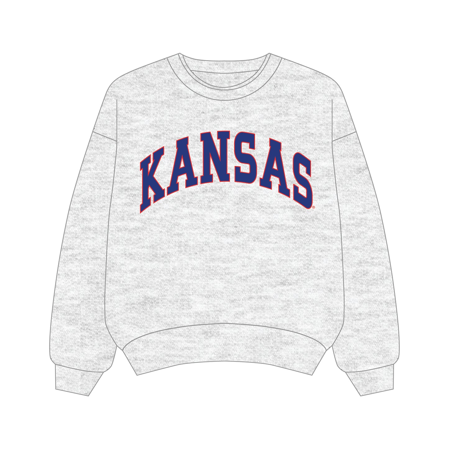 The Olivia Oversized Crewneck Kansas | Ash