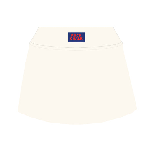 The Alli Tennis Skort Rock Chalk Woven Label | Bone
