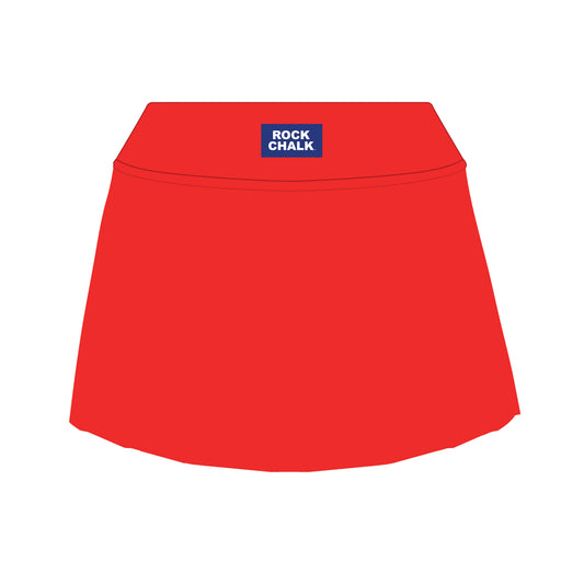 The Alli Tennis Skort Rock Chalk Woven Label | Bright Red