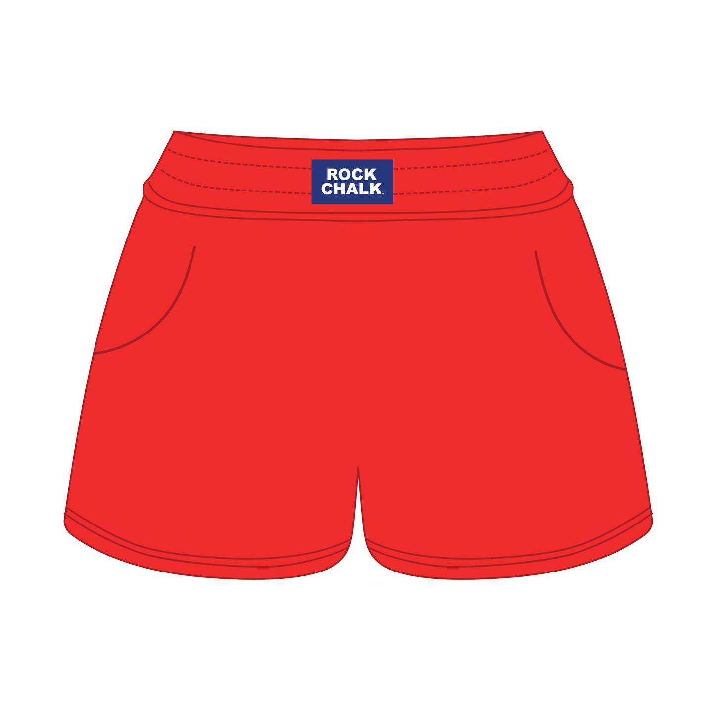 The Ava Airy Shorts Rock Chalk Woven Label | Youth Bright Red