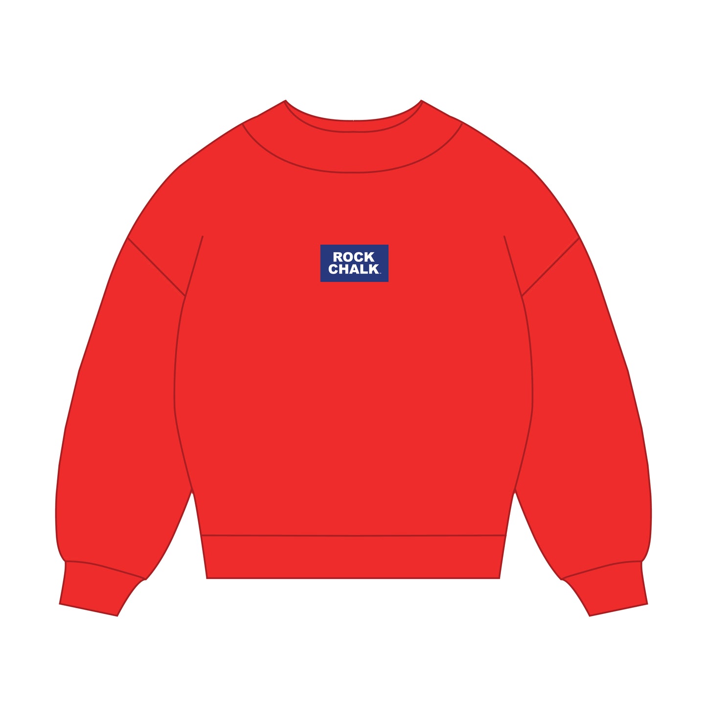 The Mary Mockneck Rock Chalk Woven Label | Youth Bright Red