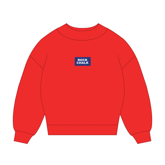 The Mary Mockneck Rock Chalk Woven Label | Bright Red