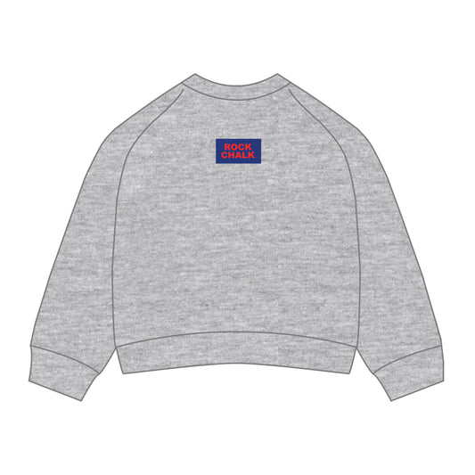 The Ava Airy Crewneck Rock Chalk Woven Label | Heather Grey