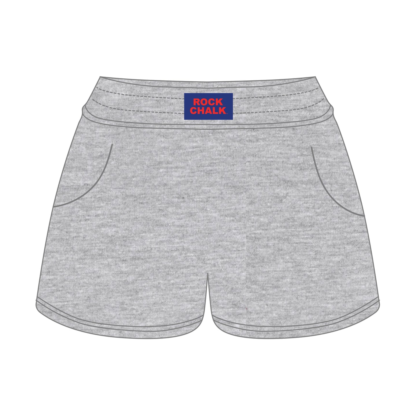 The Ava Airy Shorts Rock Chalk Woven Label | Youth Heather Grey