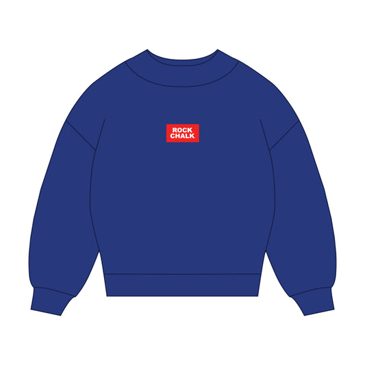 The Mary Mockneck Rock Chalk Woven Label | Royal