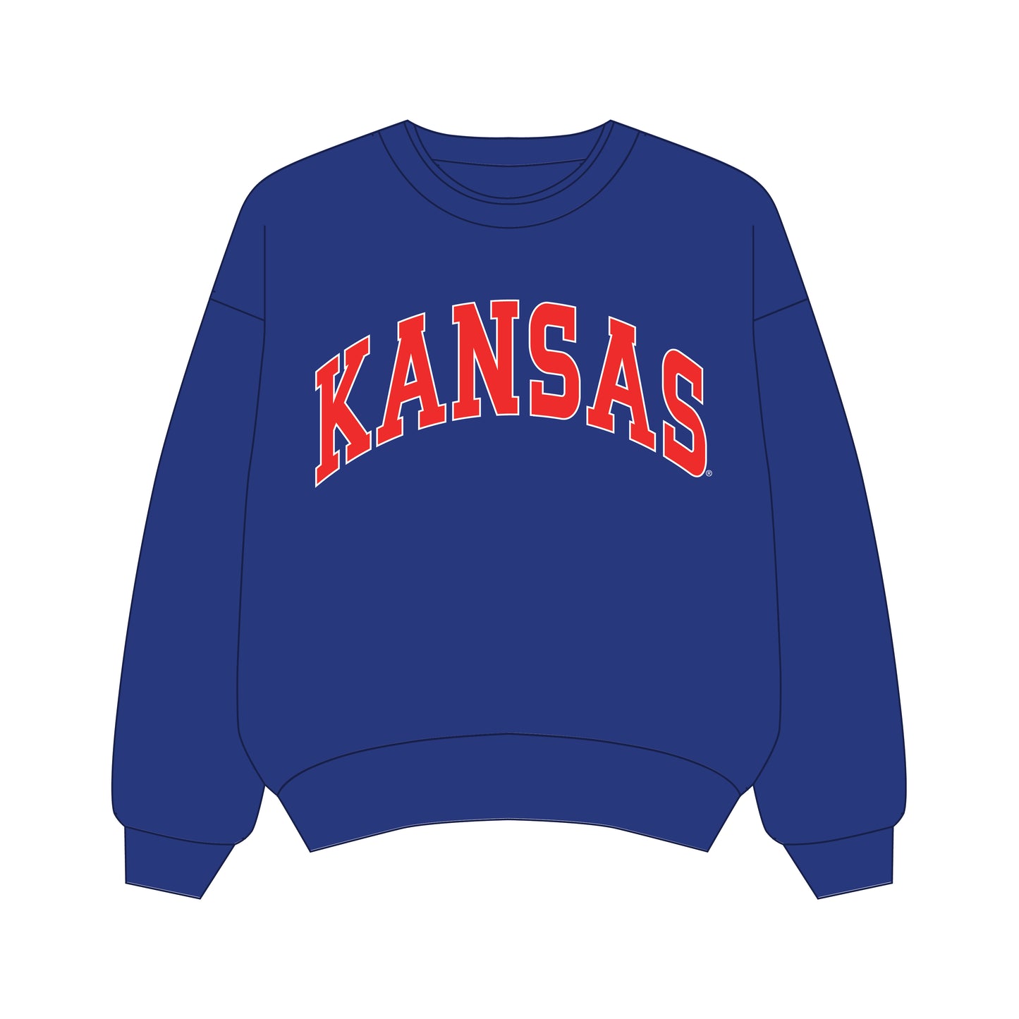 The Olivia Oversized Crewneck Kansas | Royal