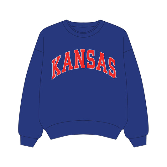 The Olivia Oversized Crewneck Kansas | Royal