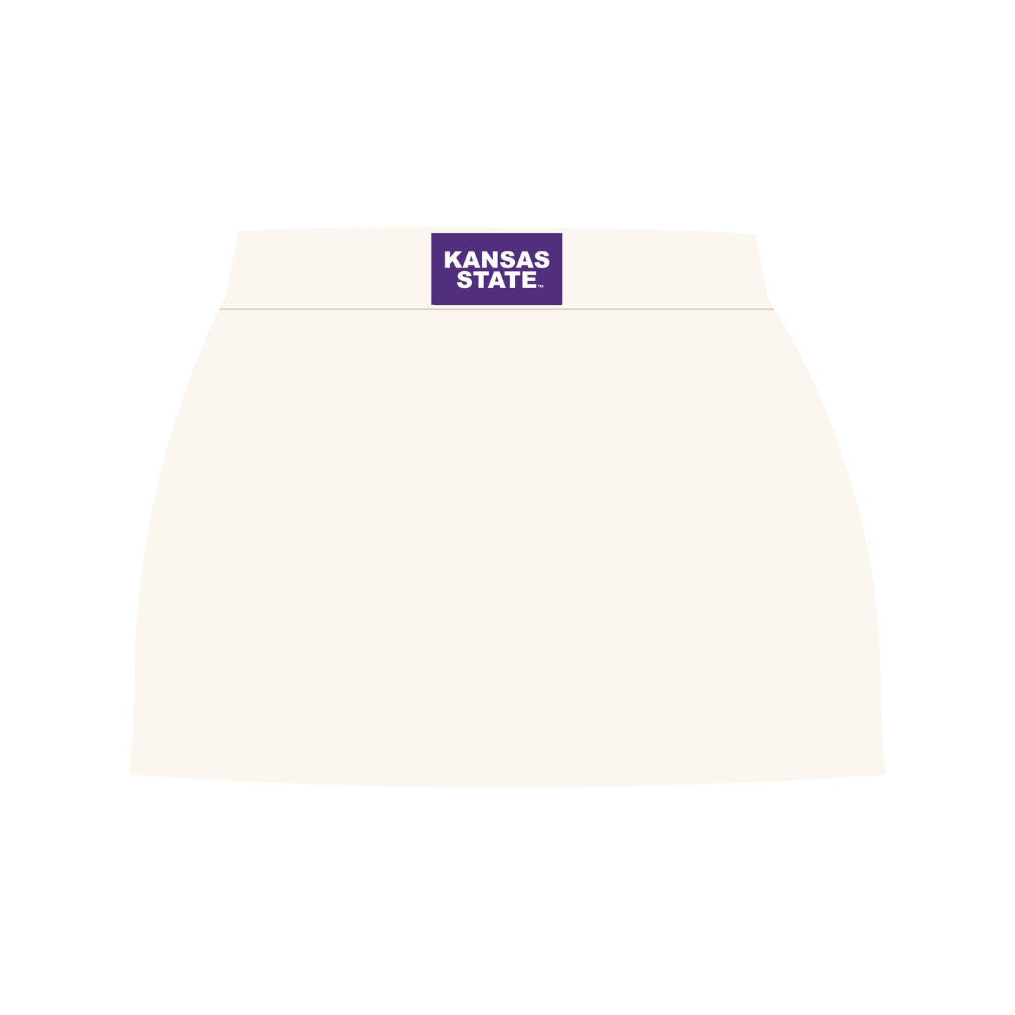 The Hayden High Waisted Skort Kansas State Woven Label | Bone